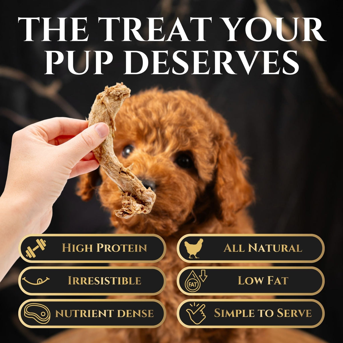 Freeze-Dried Chicken Neck Dog Treats