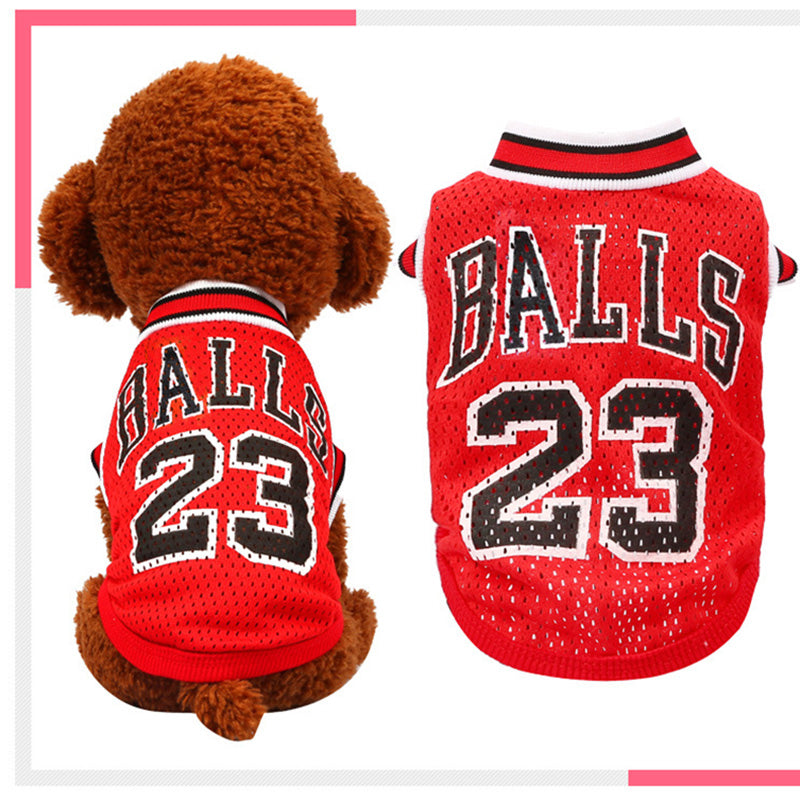 Mesh Basketball Uniform Jersey for Dog Cat Pet