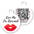 PetHub QR ID Pet Tag - KIss Me I'm Rescued