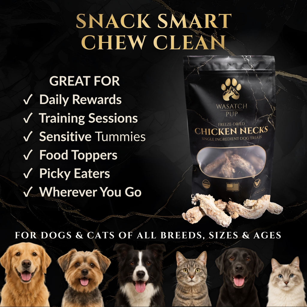 Freeze-Dried Chicken Neck Dog Treats