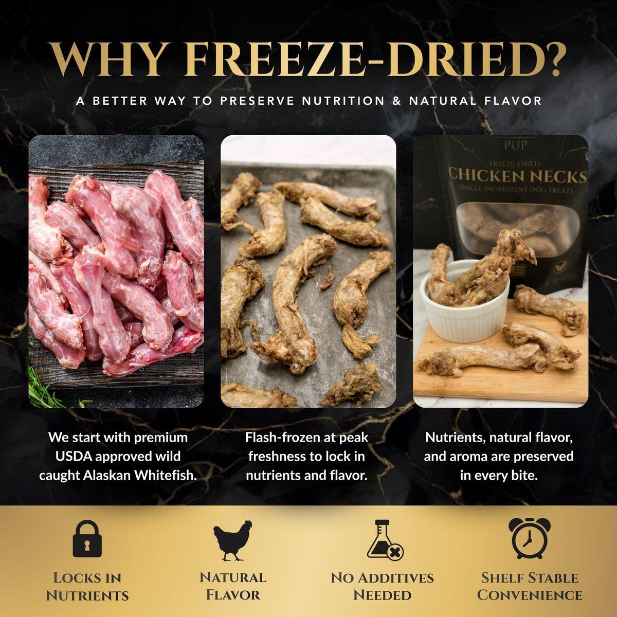 Freeze-Dried Chicken Neck Dog Treats