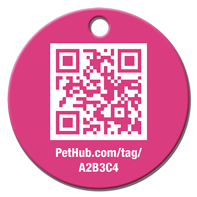PetHub QR Pet ID Tag – Classic Aluminum